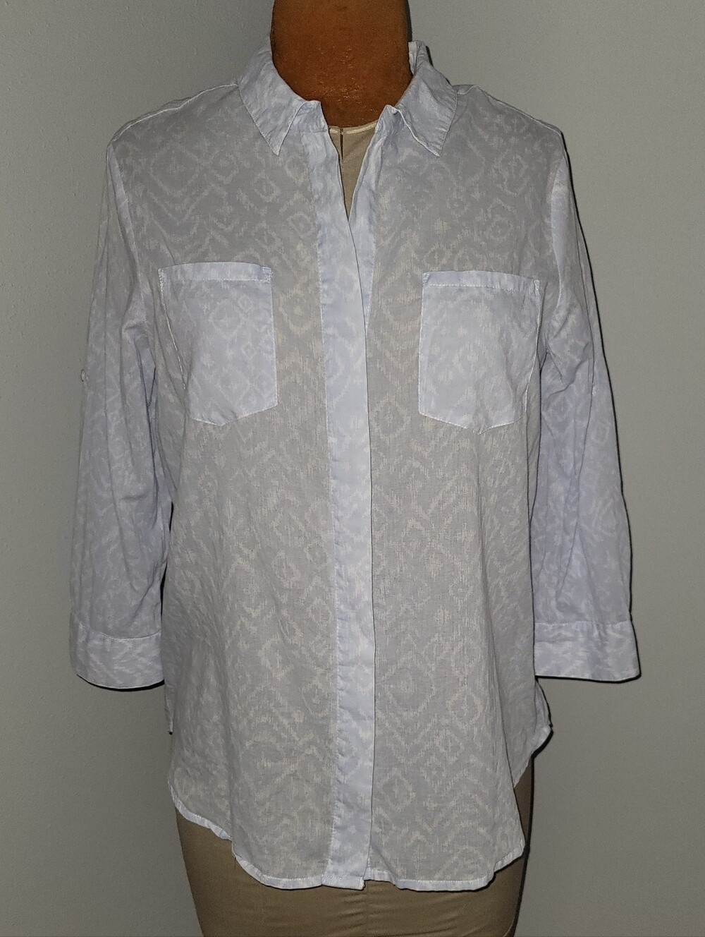 Khakis & Co. Button-Up With Subtle Ikat Pattern